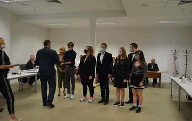 Stypendyści z Burmistrzem