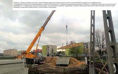 Montaż konstrukcji stalowej kładki rowerowej 