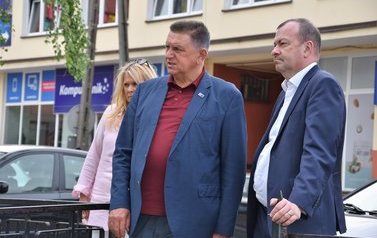 Spotkanie robocze wicemarszałka wojew&oacute;dztwa mazowieckiego Wiesława Raboszuka i burmistrza Andrzeja Pietrasika