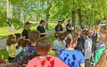Zajęcia przygotowujące dzieci do egzaminu na karte rowerową 
