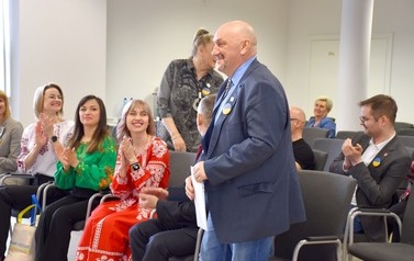 Sekretarz Ambasady&nbsp;Ukrainy w RP i delegacja z Berdyczowa na sesji Rady Miejskiej w Płońsku (4)
