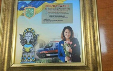 Podziękowanie za ambulans dla Ukrainy