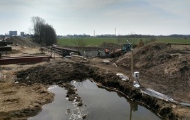 Praca i remonty mostu i rzeki płonki 