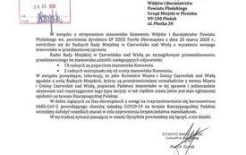 Pismo w prawie dyrektora szpitala Pawła Obermeyera