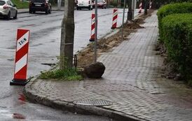 Trwa wymiana kabli zasilających oświetlenie uliczne