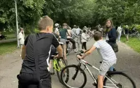 Galeria aktualności Egzamin na kartę rowerową dla uczni&oacute;w ze Szkoły Podstawowej nr 1 im. Bolesława Chrobrego w Płońsku 4