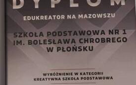 Galeria aktualności Szkoła Podstawowa nr 1 w Płońsku wyr&oacute;żniona w konkursie &bdquo;Edukreator na Mazowszu&rdquo; 2