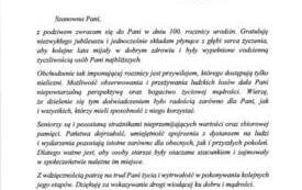 Galeria aktualności Setne urodziny Pani Zofii Jagiełło 1