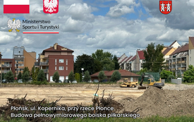Galeria aktualności Płońsk z dofinansowanie na budowę pełnowymiarowego boiska przy ul. Kopernika 1