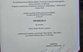 Galeria aktualności P&oacute;ł miliona złotych z Ministerstwa Sportu na nowoczesny kompleks sportowy przy ulicy Wyspiańskiego 8