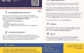 Ulotki informacyjne dla uchodźc&oacute;w z Ukrainy