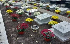 odnowione mogiły żołnierzy poległych na cmentarzu parafialnym w Płońsku 