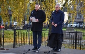 Modlitwa ekumeniczna odm&oacute;wiona wsp&oacute;lnie przez ks. dziekana Janusza Rumińskiego i rabina Icchak Rapoport