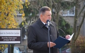 Przem&oacute;wienie burmistrza Płońska Andrzeja Pietrasika