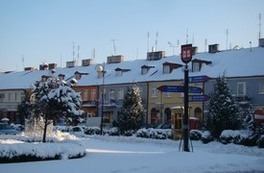 Archiwalne zdjęcia zimy w Płońsku- rynek