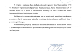 Działania priorytetowe ul. Grunwaldzka 46I48 w Płońsku