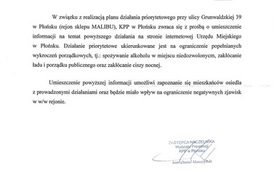 Działania priorytetowe ul. Grunwaldzka 39 w Płońsku
