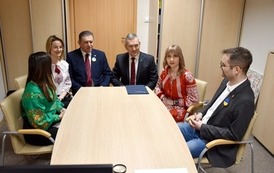 Sekretarz Ambasady&nbsp;Ukrainy w RP i delegacja z Berdyczowa na sesji Rady Miejskiej w Płońsku (16)