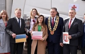Sekretarz Ambasady&nbsp;Ukrainy w RP i delegacja z Berdyczowa na sesji Rady Miejskiej w Płońsku (3)
