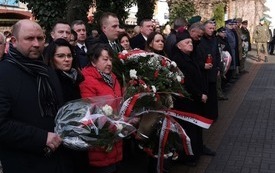 Zaproszeni goście uczestniczący w uroczystości z okazji Narodowego Dnia Pamięci Żołnierzy Wyklętych