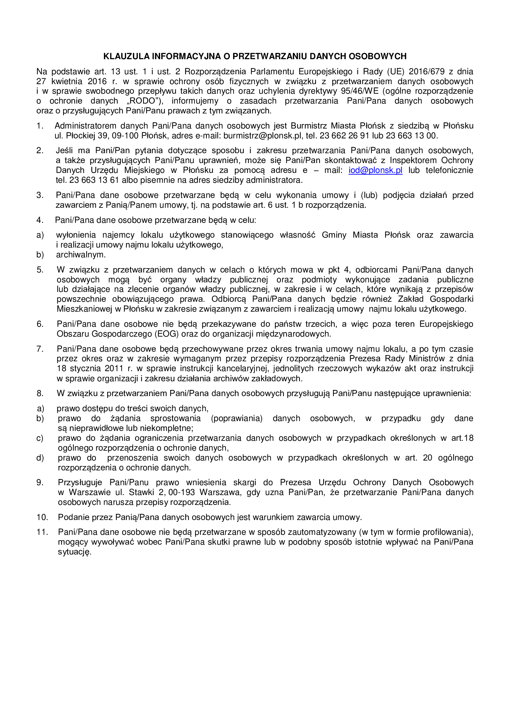 Ogłoszenie o przetargu - Plac 15-go Sierpnia 1