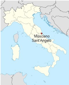 Mapa z zaznaczonym Mosciano Sant'Angelo w państwie Włochy