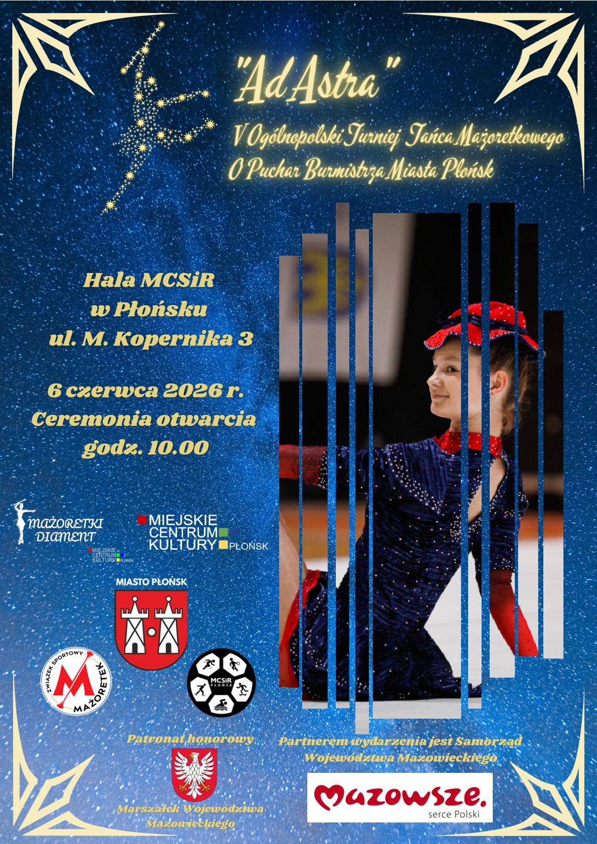 Plakat V Og&oacute;lnopolski Turniej Tańca Mażoretkowego