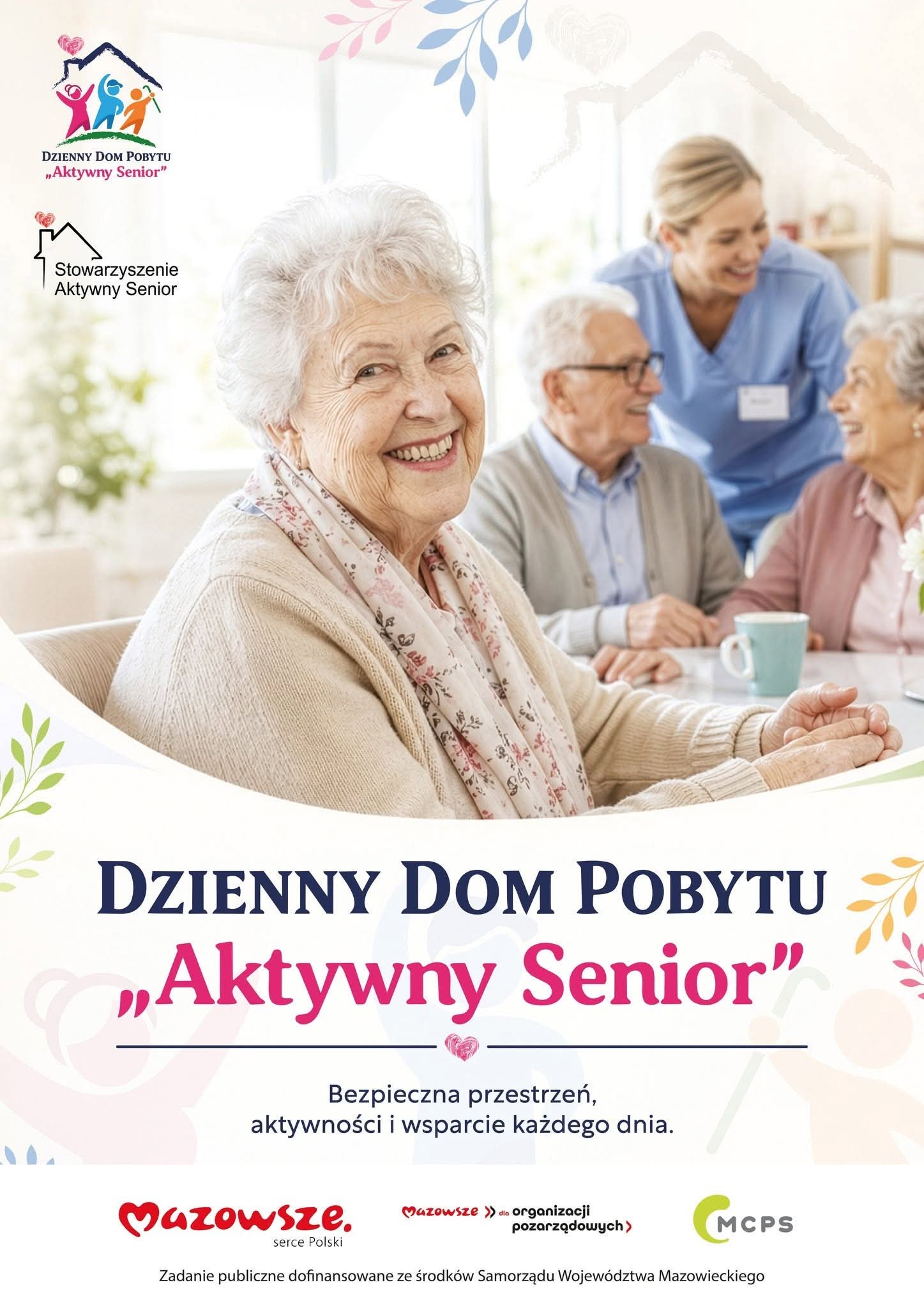Plakat Dzienny dom pobytu "Aktywny Senior"