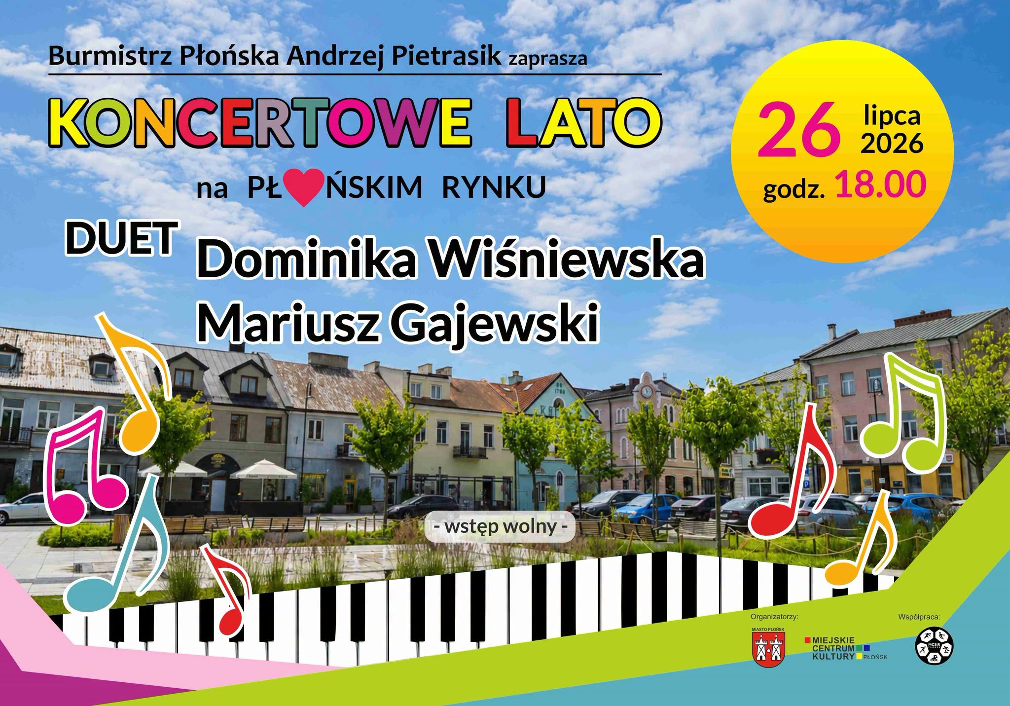 Plakat Koncertowe lato na&nbsp;Płońskim Rynku