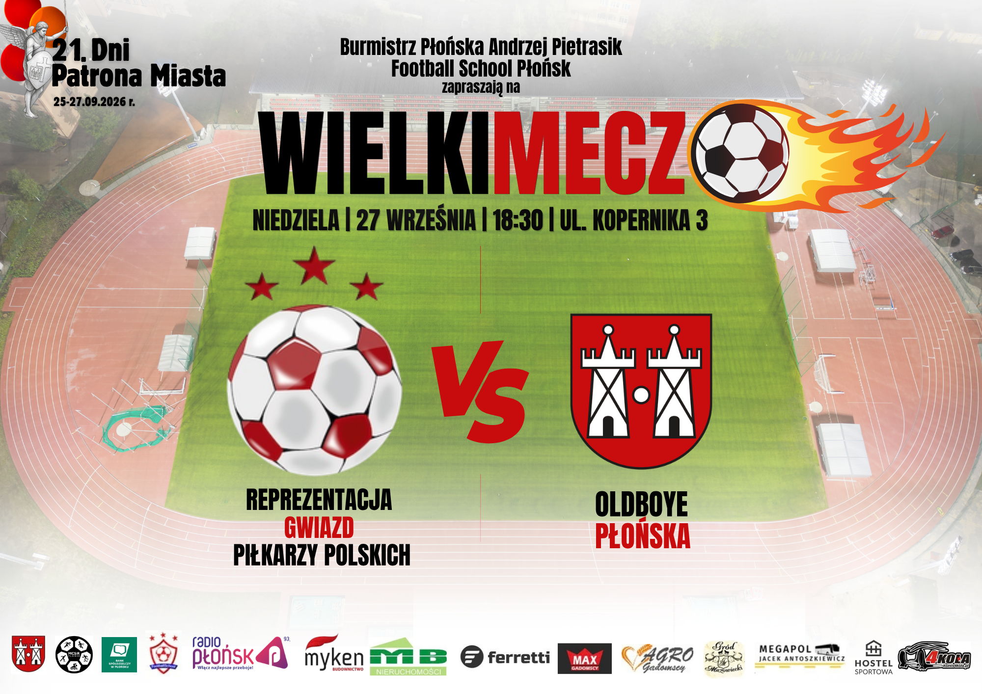 Gwiazdy polskiego futbolu zmierzą się z&nbsp;płońskimi oldboyami