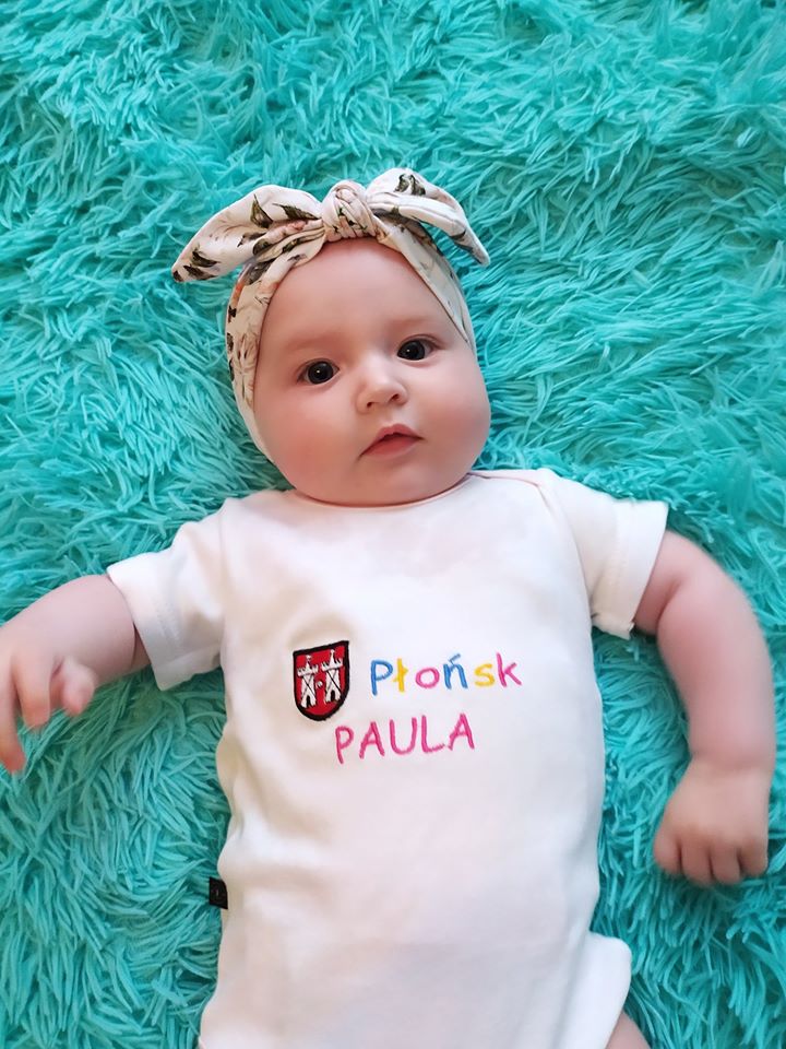 Mała Paula w naszym body. 