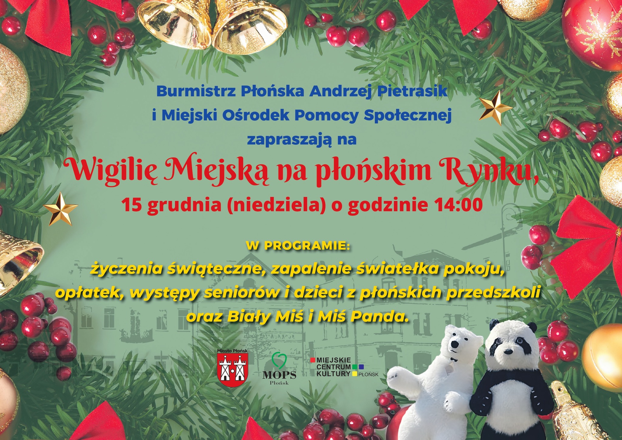Wigilia miejska plakat informacyjny