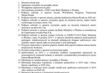 Zdjęcie do XXV Sesja Rady Miejskiej