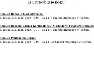 Zdjęcie do Posiedzenia Komisji Rady Miejskiej przed XXVI sesją Rady