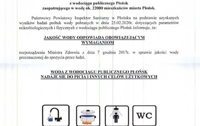 Zdjęcie do Komunikat Państwowego Powiatowego Inspektora Sanitarnego w Płońsku
