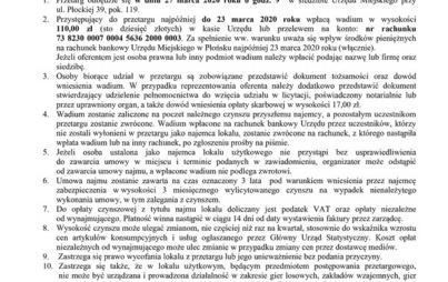 Zdjęcie do Ogłoszenie o przetargu ustnym nieograniczonym na wyłonienie najemcy lokalu użytkowego, położonego w Płońsku przy ul. Henryka Sienkiewicza 1
