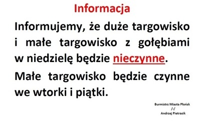 Zdjęcie do Informacja dotycząca targowisk