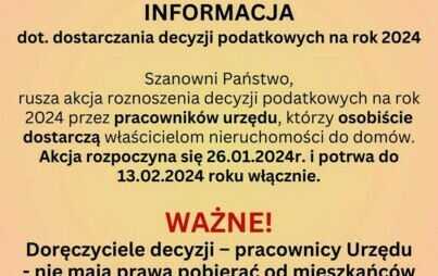 Zdjęcie do Rusza akcja roznoszenia  decyzji podatkowych