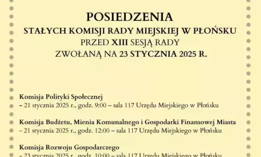 Zdjęcie do Posiedzenia Stałych Komisji Rady Miejskiej