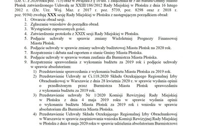 Zdjęcie do XXX sesja Rady Miejskiej w Płońsku