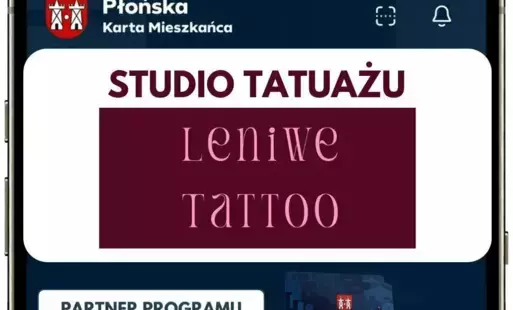 Zdjęcie do LeniweTattoo Studio Tatuażu - nowy partner Płońskiej Karty Mieszkańca