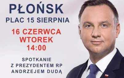 Zdjęcie do Jutro Płońsk odwiedzi Prezydent RP Andrzej Duda