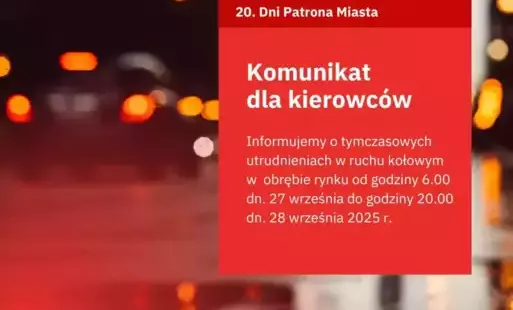 Zdjęcie do Komunikat dla kierowc&oacute;w