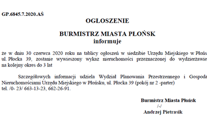 Zdjęcie do Wykaz nieruchomości przeznaczonej do wydzierżawienia