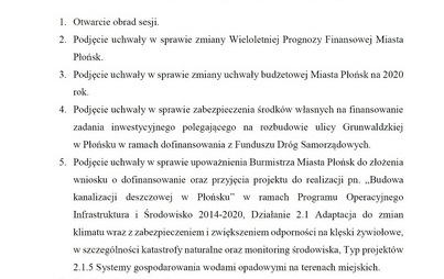 Zdjęcie do XXXIV sesja Rady Miejskiej w Płońsku