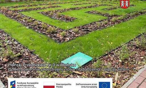 Zdjęcie do Zielona przestrzeń przu Przedszkolu nr 3 w Płońsku jest już gotowa
