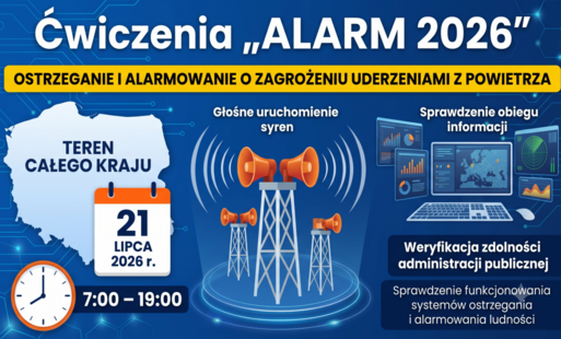 Zdjęcie do Og&oacute;lnokrajowe ćwiczenia &bdquo;ALARM 2026&rdquo;