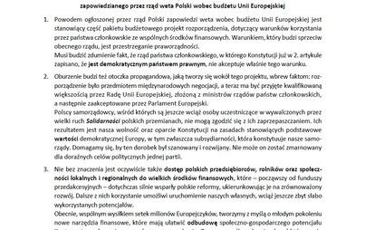 Zdjęcie do Oświadczenie Związku Miast Polskich