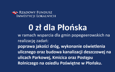Zdjęcie do Wnioski Płońska bez dofinansowania rządowego