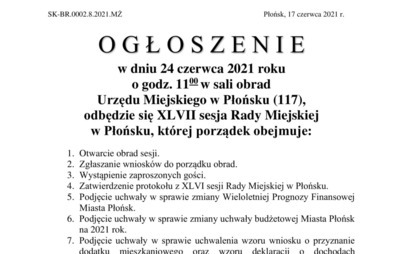 Zdjęcie do XLVII sesja Rady Miejskiej
